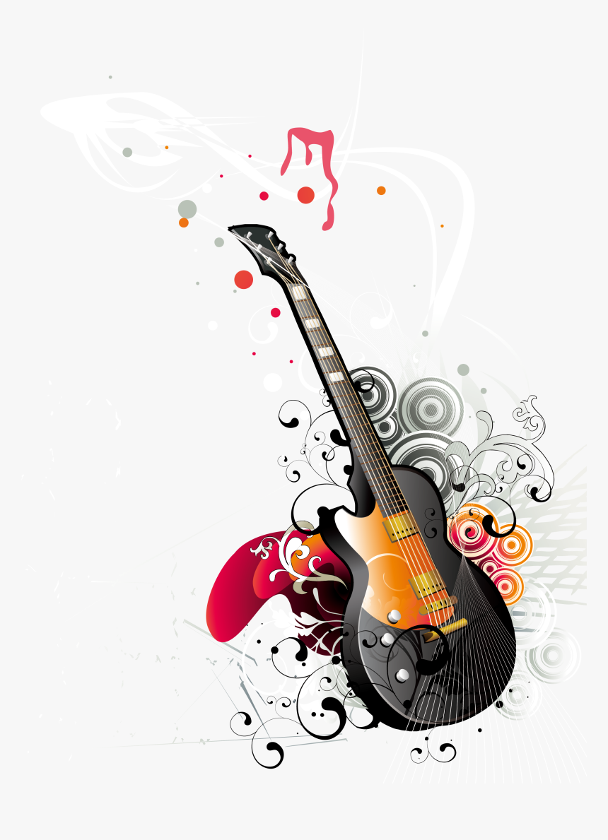 Guitar Instrument Vector Musical Free Frame Clipart - Happy World Music Day, HD Png Download, Free Download