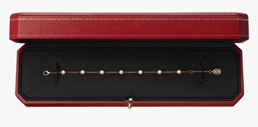 Gold Bracelet In Luxury Red Box - Leather, HD Png Download, Free Download