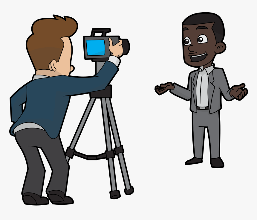 Being Filmed Cartoon, HD Png Download, Free Download