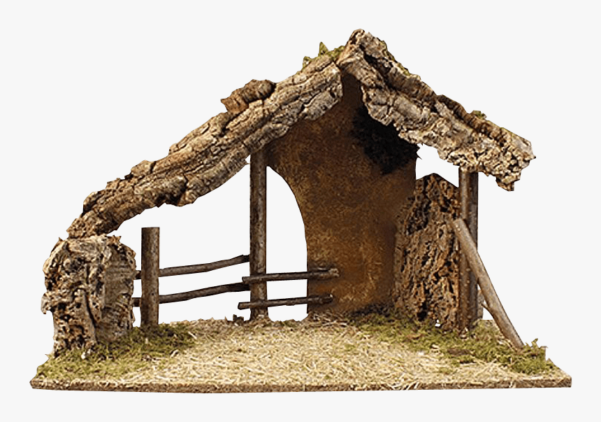 Wooden Nativity Stable Transparent Background Christmas - Nativity Stable Background Free, HD Png Download, Free Download