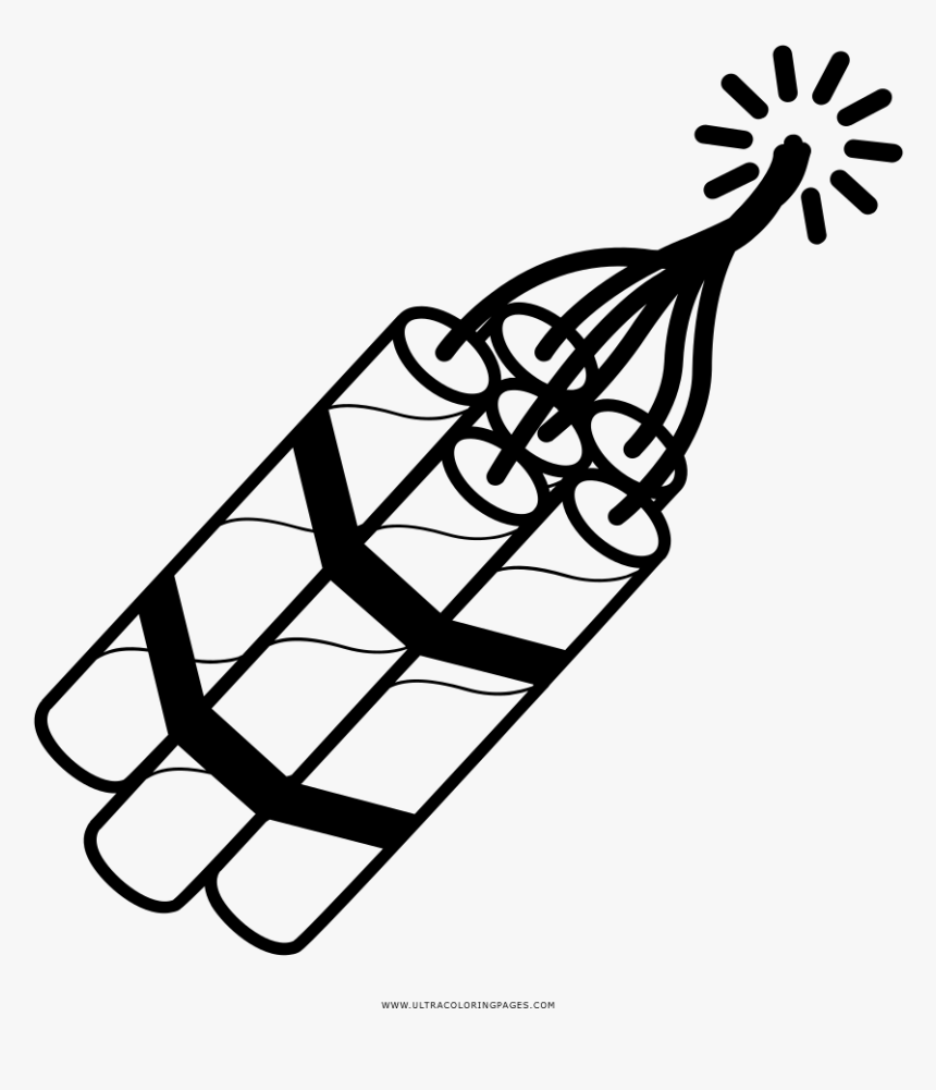 Transparent Dinamita Png - Dynamite Coloring Page, Png Download, Free Download