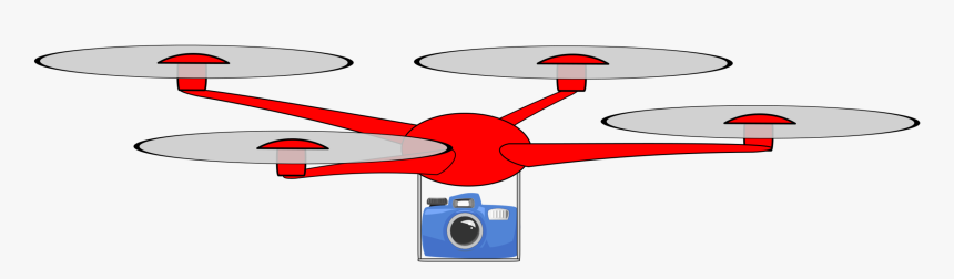 Simple Drone With Camera Clip Arts - Clipart Of Drone, HD Png Download, Free Download