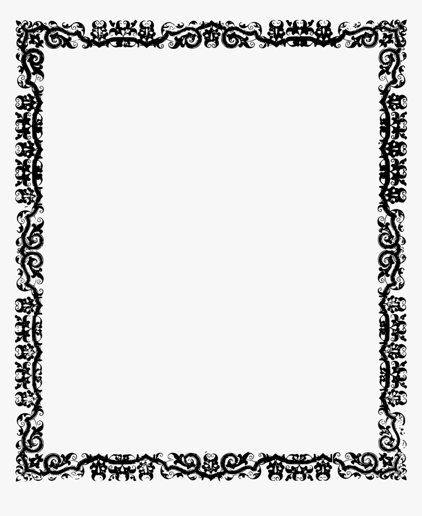 Transparent Rectangle Outline Png - Black And White Border Png, Png Download, Free Download