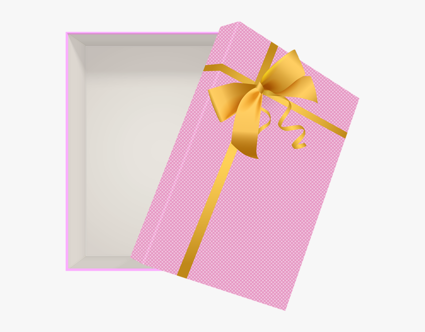 Open Gift Box Pink Png Clip Art Image - Gift Wrapping, Transparent Png, Free Download