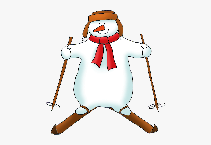 Snowman Clipart - Snowman Skating Clipart, HD Png Download, Free Download