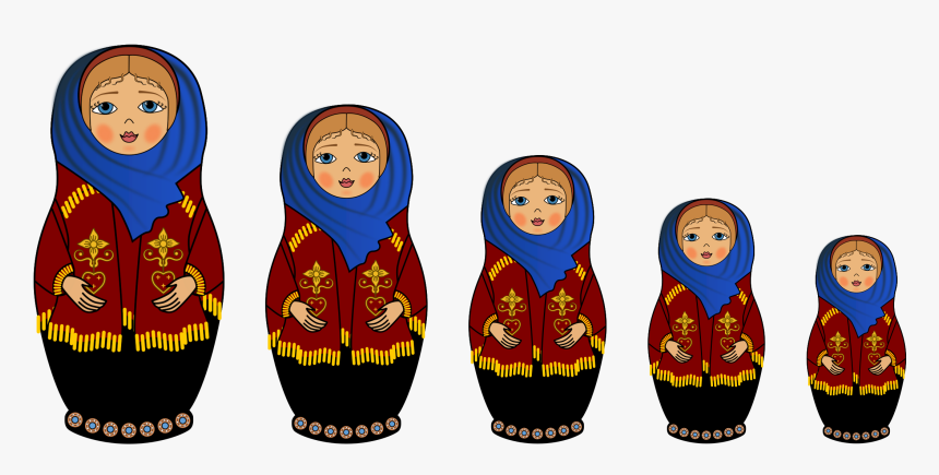 Clip Art Russian Nesting Dolls Text - Russian Nesting Dolls Png, Transparent Png, Free Download