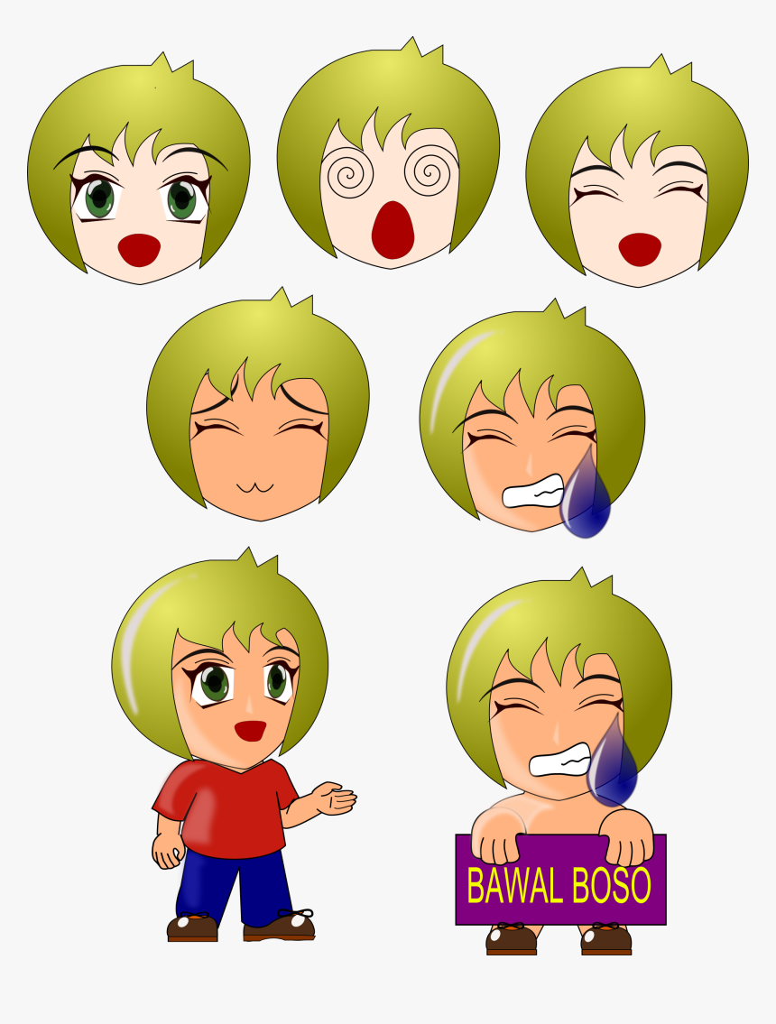 Chibi Clip Arts - Cam Xuc Vui Buon, HD Png Download, Free Download