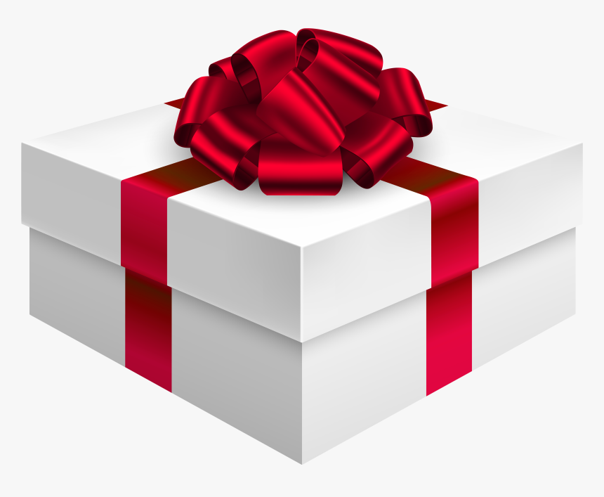 Gift Box With Bow In Red Png Clipart - Gift Box Png Transparent, Png Download, Free Download