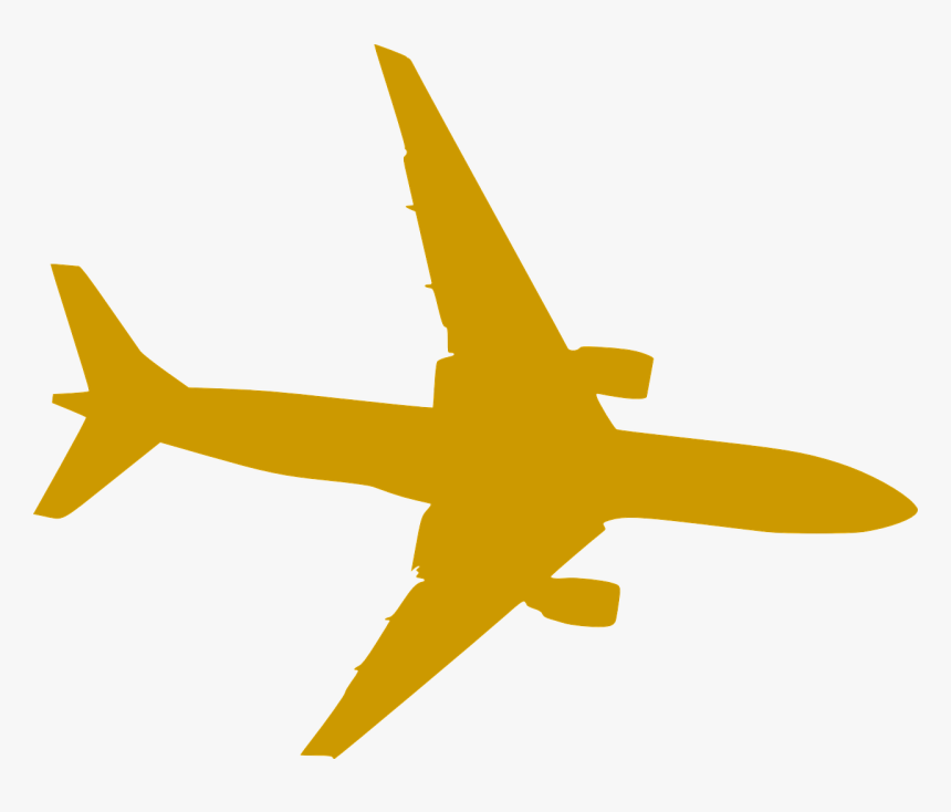 Airplane, Jet, Aircraft, Plane, Flight, Aviation - Gold Airplane Clip Art, HD Png Download, Free Download