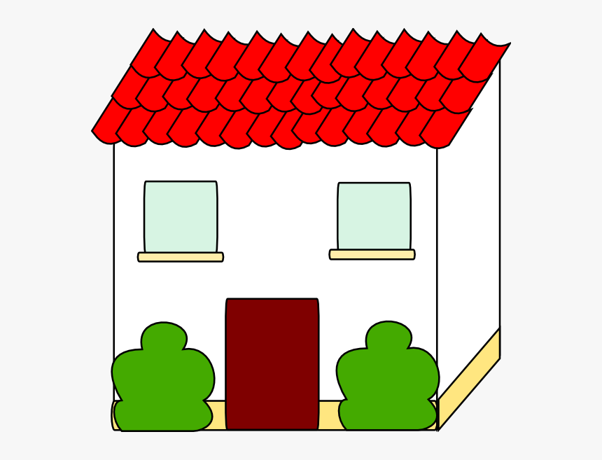 Red House Outline Clipart, HD Png Download, Free Download