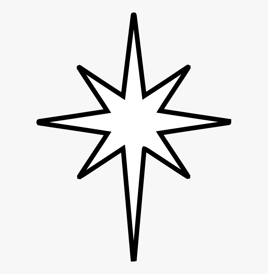 Bethlehem Png Black And White - Free Christmas Star Svg, Transparent Png, Free Download