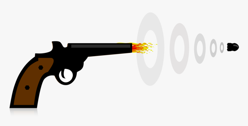 Gun, Shoot, Bullet, Danger, Dangerous, Safety, Abstract - Cartoon Gun And Bullet, HD Png Download, Free Download