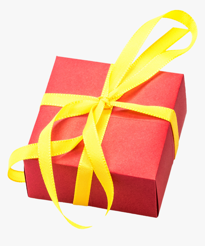 Red Box With Yellow Ribbon, HD Png Download, Free Download