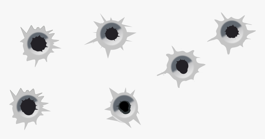 Set Of Bullet Holes - Clip Art Bullet Hole, HD Png Download, Free Download