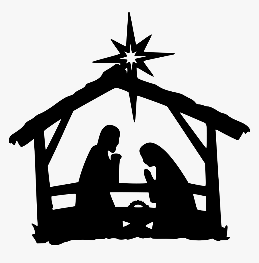 Clip Art Nativity Clip Download - Nativity Silhouette, HD Png Download, Free Download