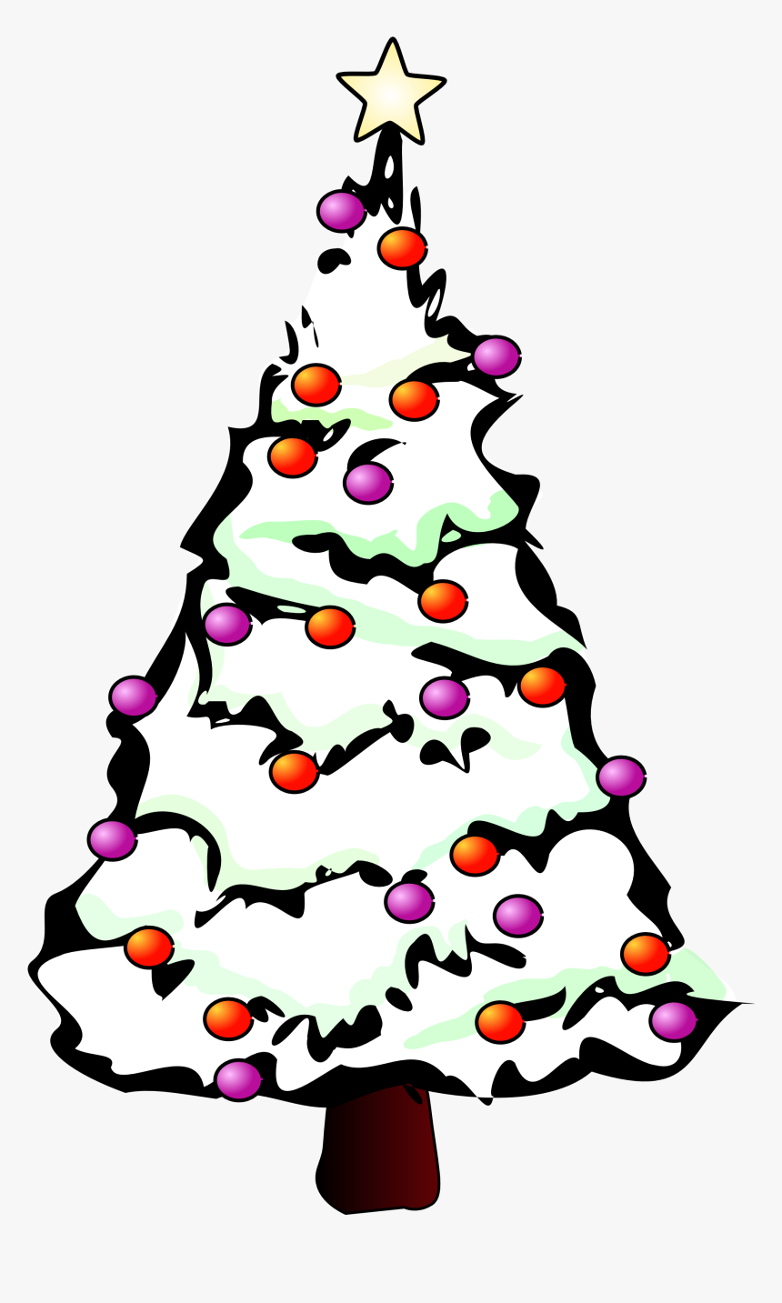 Christmas Tree Black And White Christmas Tree Clipart - Hd Christmas Tree White Background, HD Png Download, Free Download