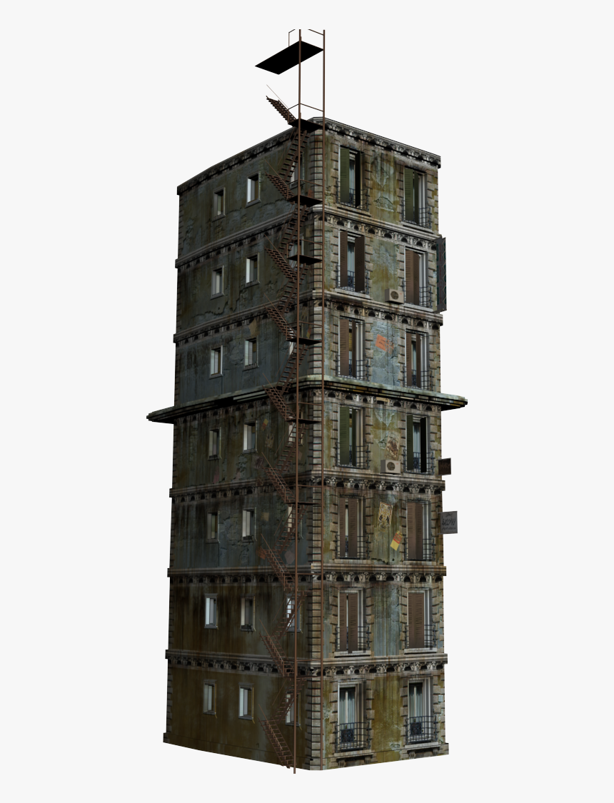 10 Low Poly Old Buildings - Tower Block, HD Png Download, Free Download