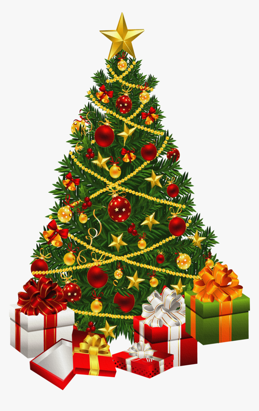 Christmas Tree Black And White Xmas Tree Clip Art Christmas - Clipart Transparent Christmas Tree, HD Png Download, Free Download