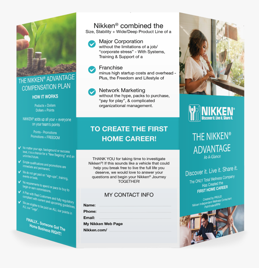 Nikken Advantage Tri-fold Brochure, HD Png Download, Free Download