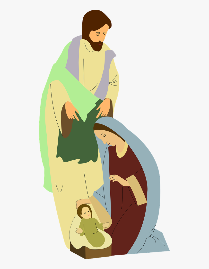 Birth Of Jesus - Nativity Scene Clip Art, HD Png Download, Free Download