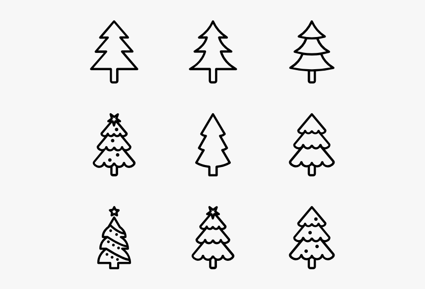 Conifer - Tree Png Minimal, Transparent Png, Free Download