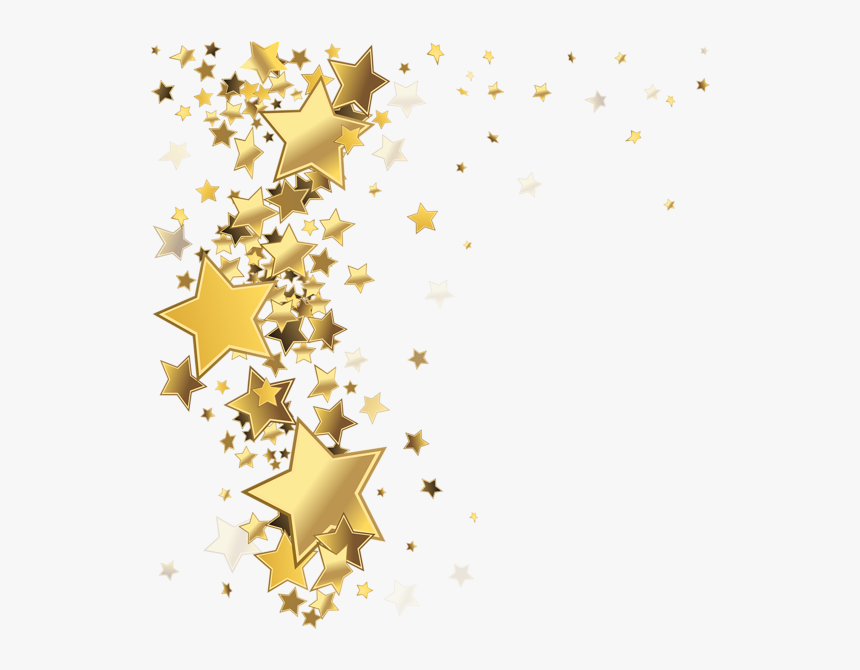 Stars Decoration Png Clip - Gold Stars Background Png, Transparent Png, Free Download