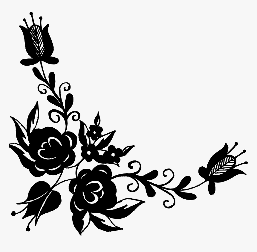 Floral Corner Vector Png, Transparent Png, Free Download