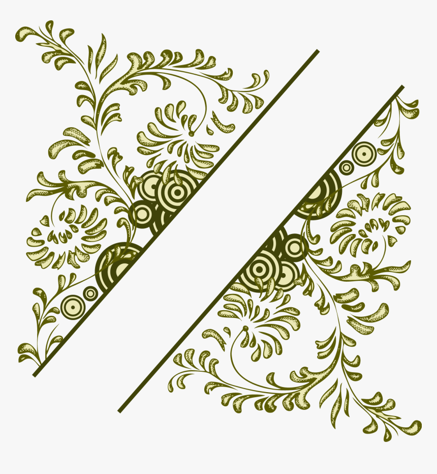 Flower Vintage Frame Illustration Vector Design Floral - Vector Png Flower Art, Transparent Png, Free Download