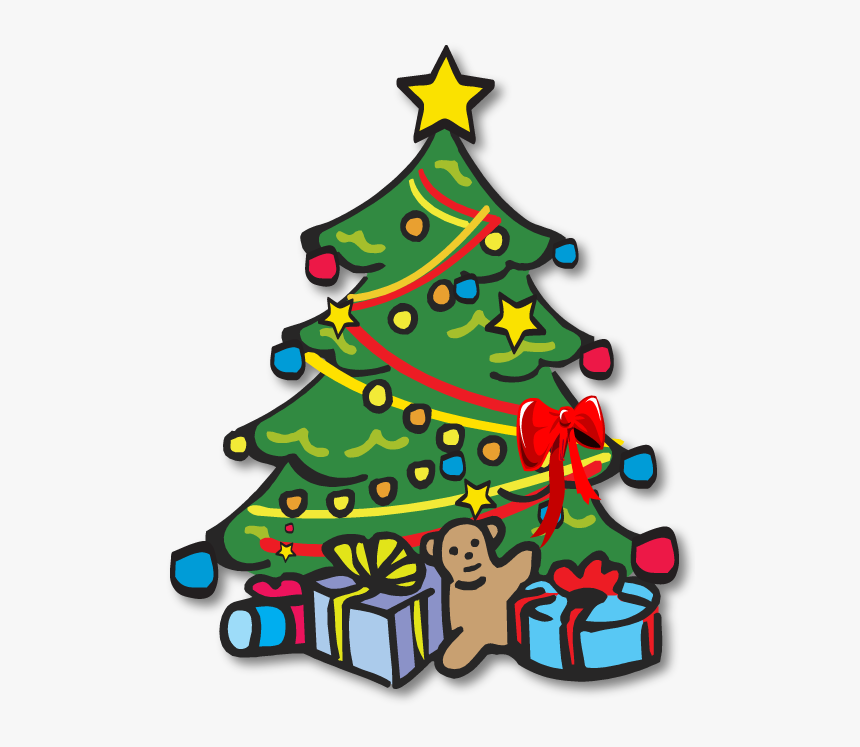 Christmas Tree Black And White Xmas Tree Clip Art Christmas - Christmas Tree Clip Art Png, Transparent Png, Free Download