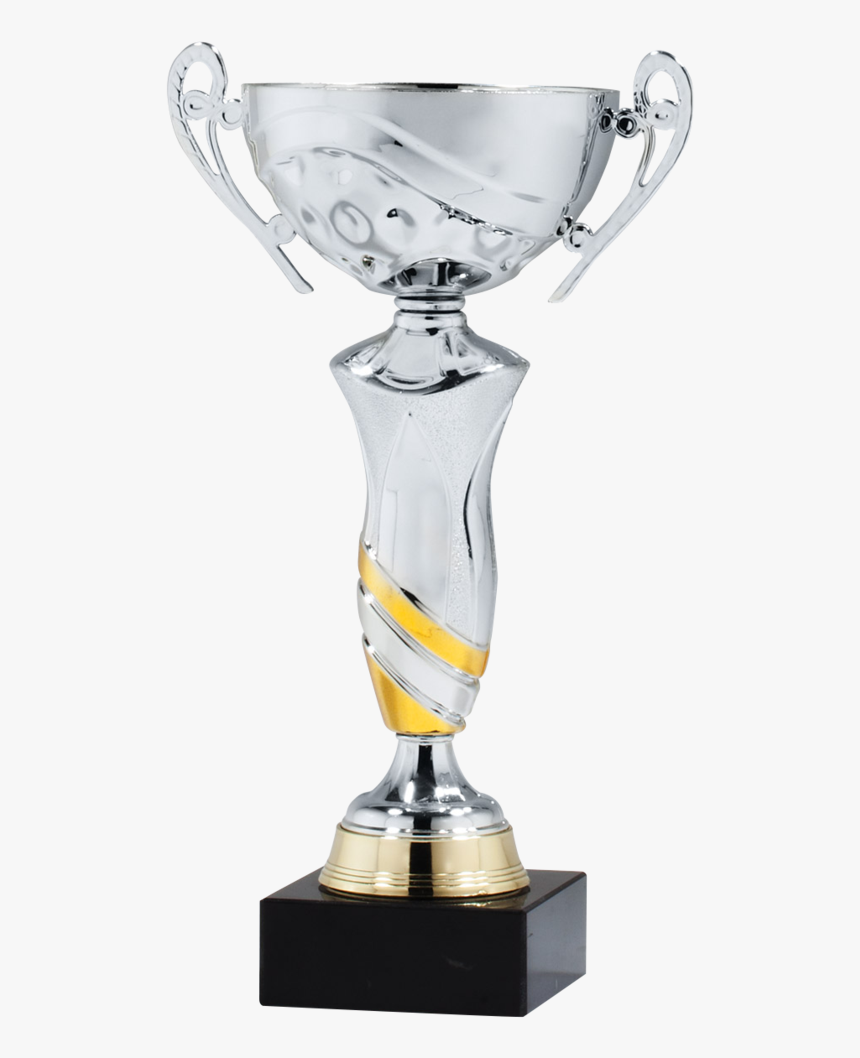 Silver Flare W/ Gold Accent - Transparent Trophy Metal Silver, HD Png Download, Free Download