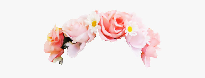 #flower #crown #flowercrown #headpiece #cute #lovely - Pink Flower Crown Png, Transparent Png, Free Download