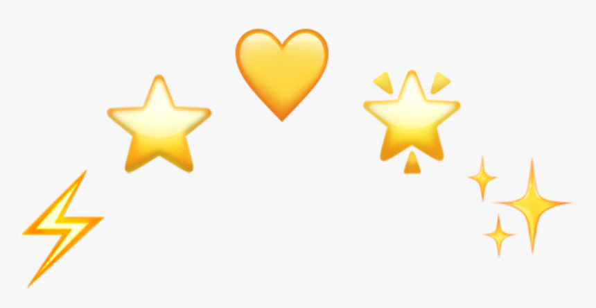 #yellow #hearts #crown - Yellow Heart Emoji Png, Transparent Png, Free Download