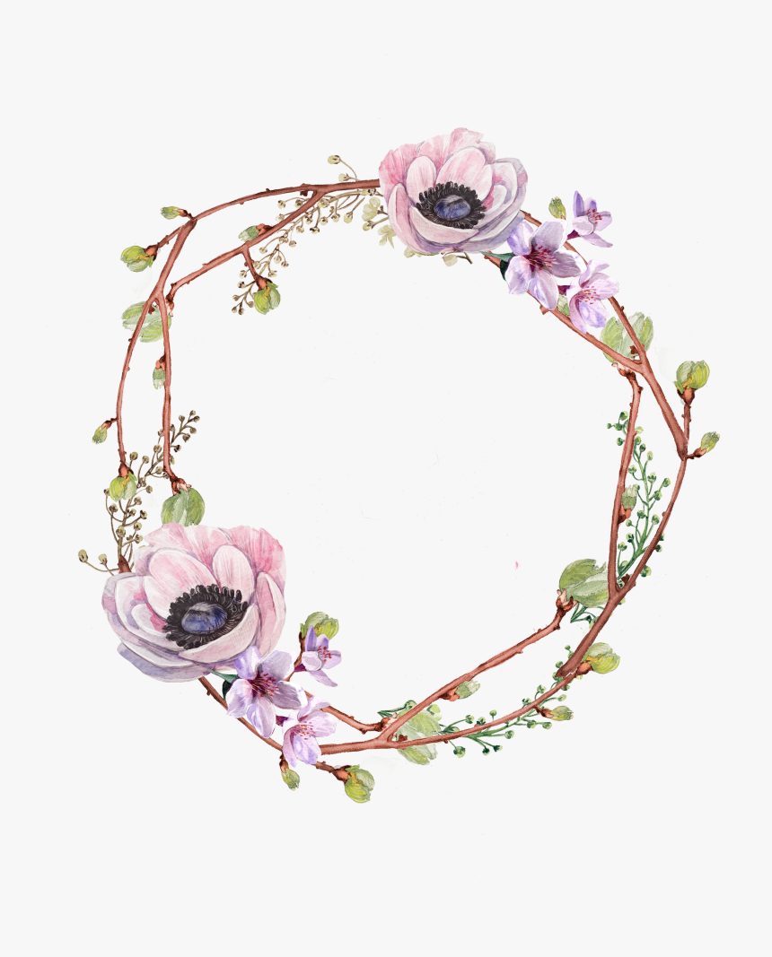 Floral Frame Png, Transparent Png, Free Download