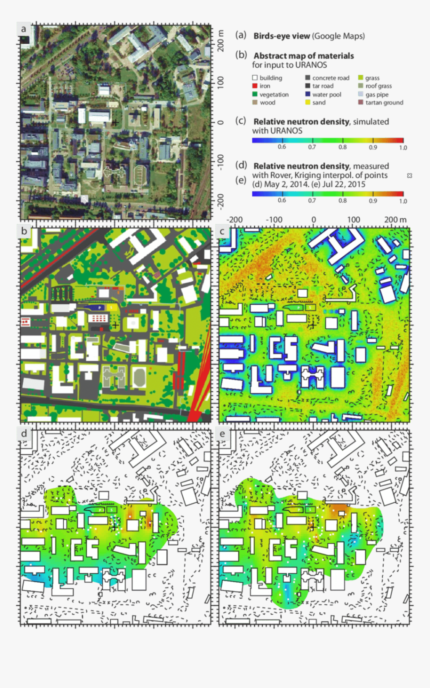 Neutron Environment Of The Urban Crns Test Site (centred - Map, HD Png Download, Free Download