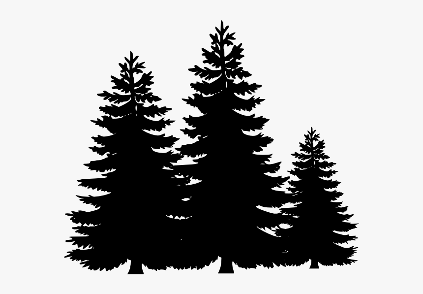 Christmas Tree Clipart Vector - Black And White Tree Clipart, HD Png Download, Free Download