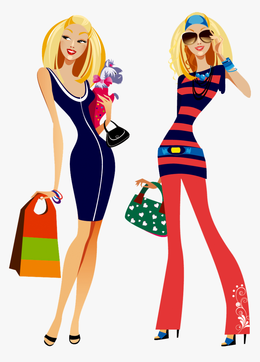 Transparent Mulheres Png - Vectors Fashion Girl, Png Download, Free Download