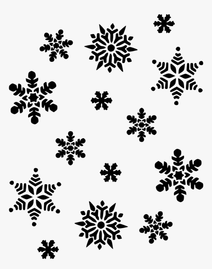 Black And White Snowflake Christmas Tree Clipart Hatenylo - Snowflake Clip Art, HD Png Download, Free Download