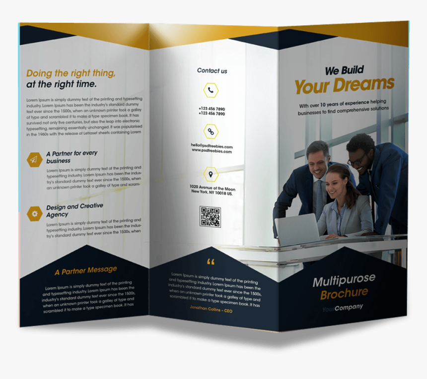 Custom Trifold Brochures - Trifold Pamphlet, HD Png Download, Free Download