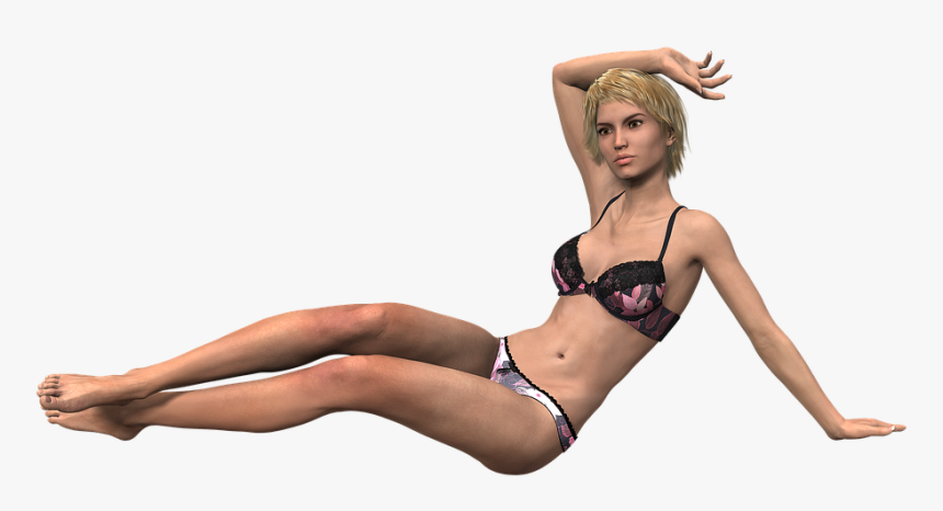 Woman, Sitting, Blond, Underwear, Lingerie, Erotic - Mujer En Ropa Interior Png, Transparent Png, Free Download