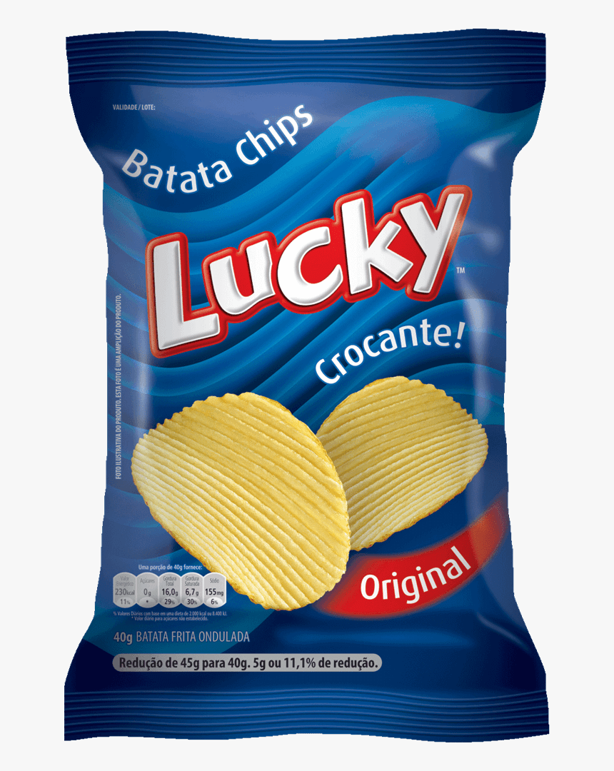 Batata Frita Luck Original 40g , Png Download - Lucky Salgadinho, Transparent Png, Free Download