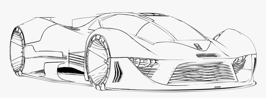 Hyper Car Sketch , Png Download - Sketch, Transparent Png, Free Download