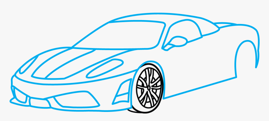 How To Draw Ferrari 360 A Sports Car Easy Step By Step