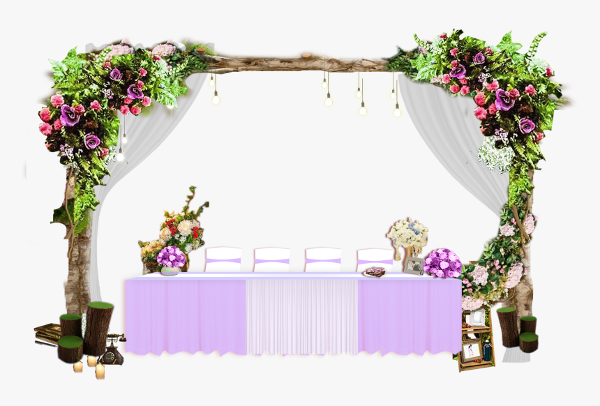 Clip Art Flowers For Wedding Arch Decoration - Wedding Reception Images Png, Transparent Png, Free Download