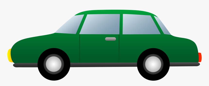 Simple Green Car - Car Cartoon Png Red, Transparent Png, Free Download