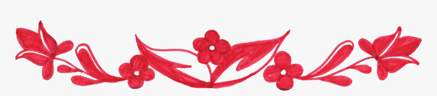 Transparent Red Flower Border, HD Png Download, Free Download