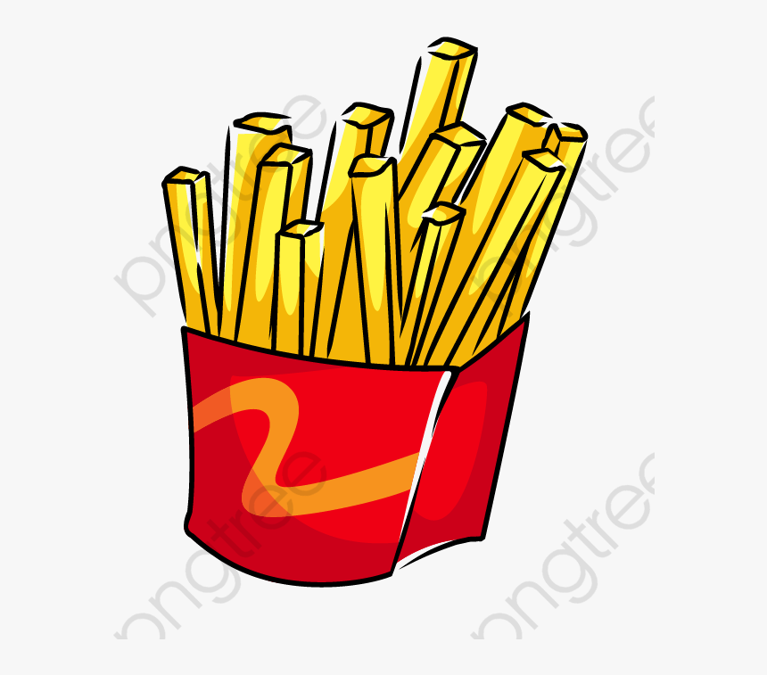 Vector And With - French Fries Cartoon Png, Transparent Png, Free Download