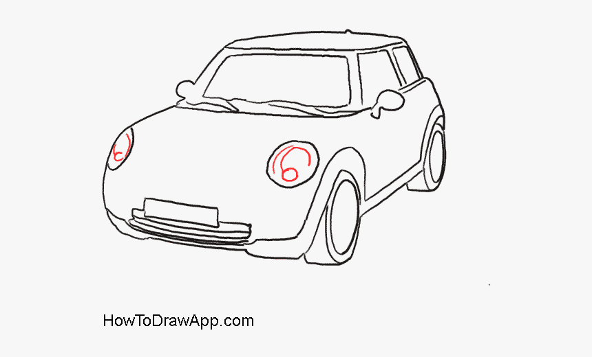 How To Draw A Rolls Royce Step By Step A Photo Lesson Draw A Mini Cooper Hd Png Download Kindpng