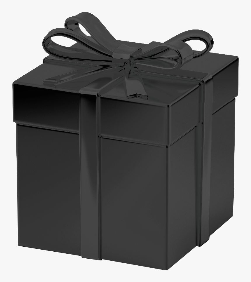 Black Gift Box Transparent Background - Black Gift Box Transparent, HD Png Download, Free Download