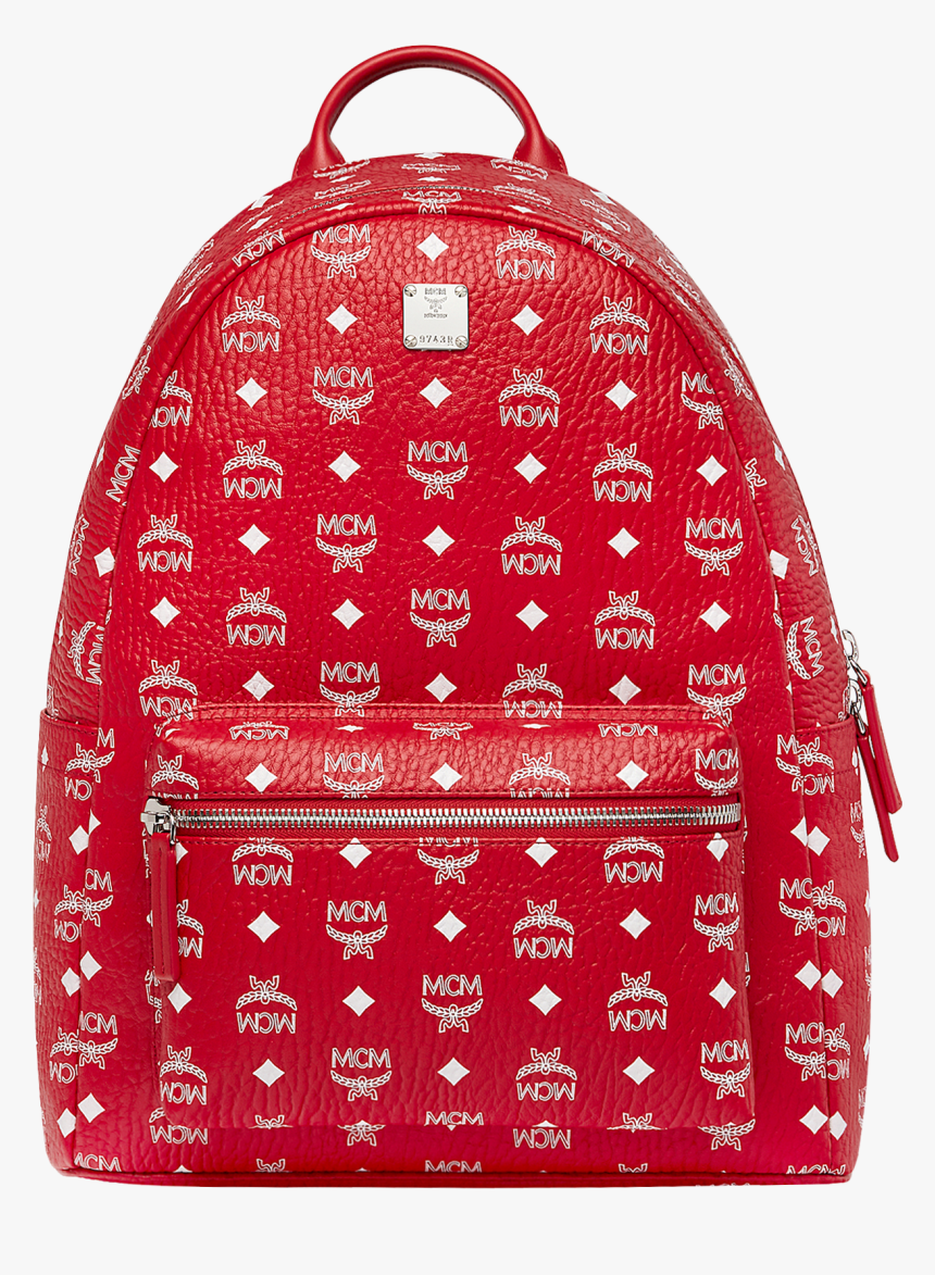 Red And White Mcm Backpack, HD Png Download, Free Download