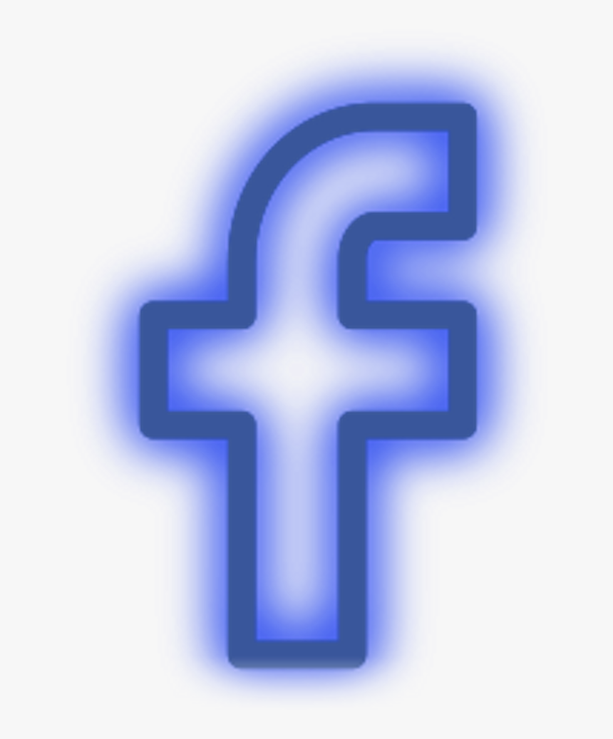 Facebook Logo Icon Led Blue Darkblue Light F Freetoedit - Facebook Logo Neon Light, HD Png Download, Free Download